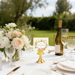 Sophisticated Gold Table Sign Holders – 1.7 Inches, Ideal for Elegant Occasions