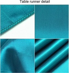 4x Teal Blue Satin 12″x 108» Table Runner Bright Silk Smooth Wedding Party