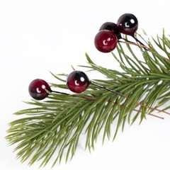 hoyuwak Burgundy Christmas Ornaments – 100 Pcs Artificial Holly Berries on