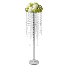 10pcs Crystal Flower Stands 75cm Flower Holder Wedding Table Decor Silver