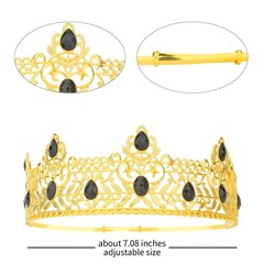 Semato Birthday King Crown and Sash Kit for Him – Gold One Size,