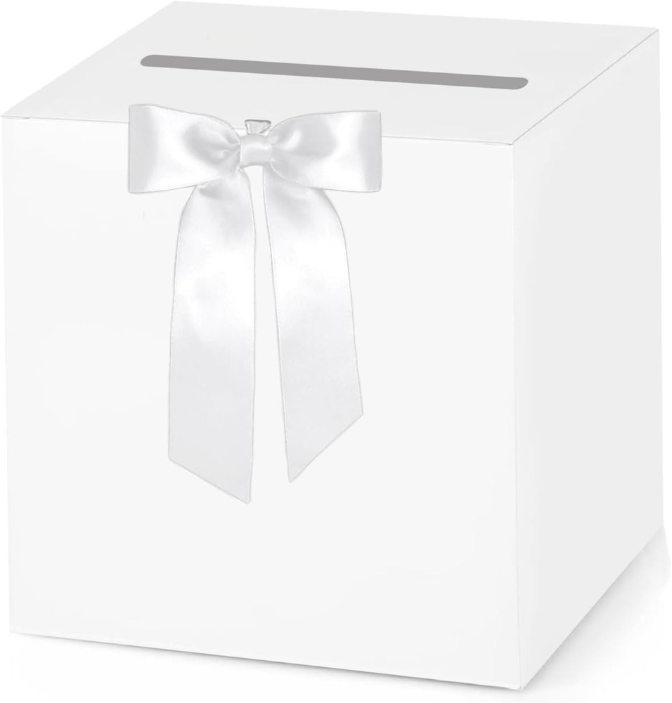 White Wedding Card Box Reception Party Card Money Holder Box