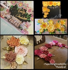 21 handmade PAPERFLOWER backdrop set♡ SALE!!!!