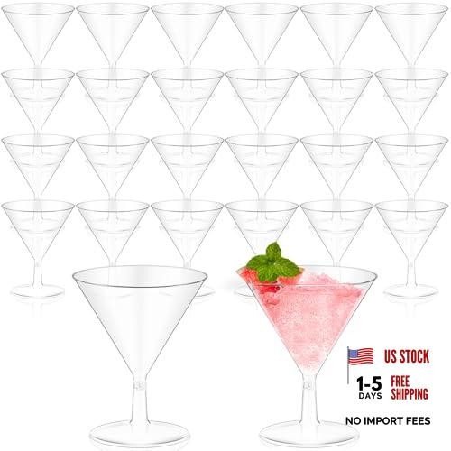 Set of 24 Disposable Clear 2 oz Martini Glasses – Disposable for Cocktails