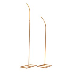 Gold Metal Floral Display Frame Curved Top Backdrop Stand Wedding Arch Events