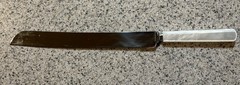 Pearly Handle Wedding Cake Knife Stainless Steel Japan Serrated 13” L