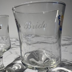 Vintage Bride And Groom Goblet Glasses Cherubs Retro Cupid Wedding Anniversary