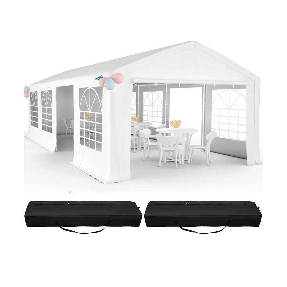 Quictent 13x26ft Party Tent Heavy Duty Outdoor Gazebo White Party Wedding Ten…