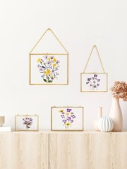 REDHUGO Hanging Pressed Flower Frame Handmade, Double Glass Picture Frame Flo…
