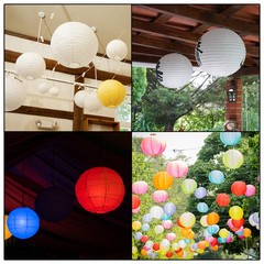6pcs 4 Inch Folding Hanging Paper Lanterns Small Lampshade Orange