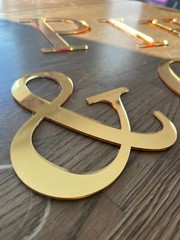 Wedding Welcome Sign Acrylic Mirror Glass Letters – Decor, Signage,