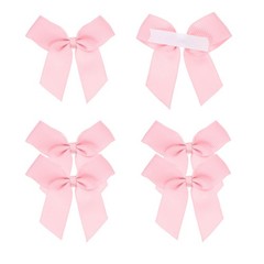 6Pcs Mini Grosgrain Ribbon Bow 2″ Self Adhesive Flower Bows Light Pink