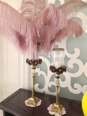 Dark Blush Pink 12 Pieces Ostrich Feather 12-14 inches Dozen Wedding Centerpice