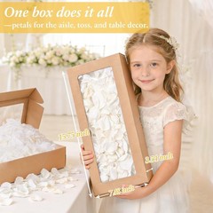 1000+Pcs Dried Real White Rose Petals, Freeze Preserved Flower Petals – 240g