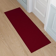 Solid Red Hallway Runner Rug 1’10″x6′ Non-Slip Rubber Backing Nylon Low Pile