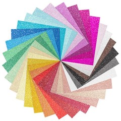 30 Pack Glitter Cardstock Paper Sheets, 30 Colors 6 x 8 inches, Multicolor