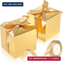 MotiMind 48 Pcs Wedding Gift Boxes with Ribbon Small Party Favor Boxes with Lids