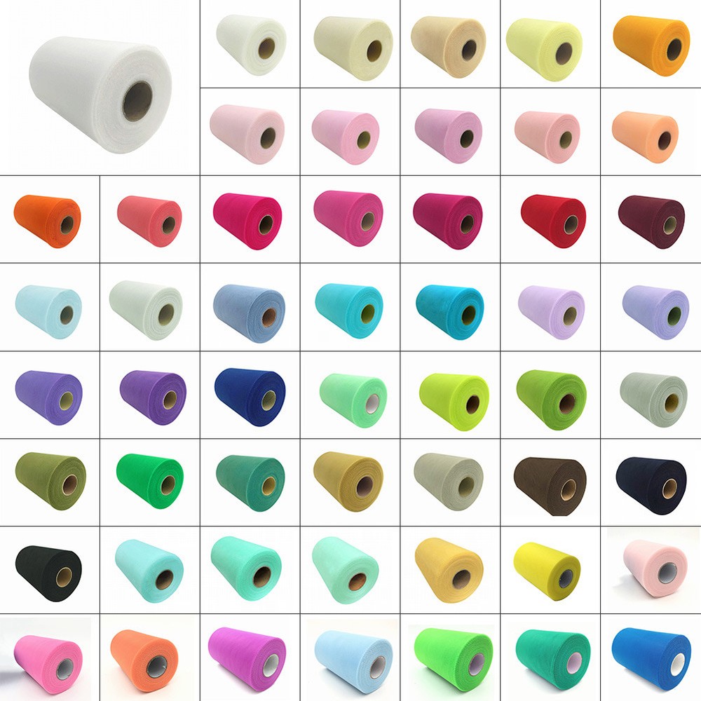 25/100Yards 6″ Wide Tutu Tulle Rolls Wedding Party Decor Roll Spool Net DIY NEW