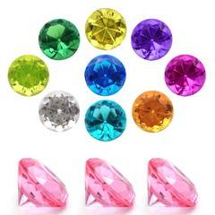 100Pcs Clear Acrylic Diamonds 25mm Table Scatter Gems for Weddings, Vases, Decor
