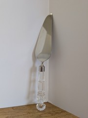 Waterford Crystal Pie Cake Knife Server Utensil Bridal Wedding Signed Mint