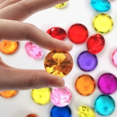 100Pcs Clear Acrylic Diamonds 25mm Table Scatter Gems for Weddings, Vases, Decor