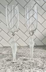 Hallmark Keepsake Two Hearts One Love Wedding Toasting Flutes Bride Groom 2005