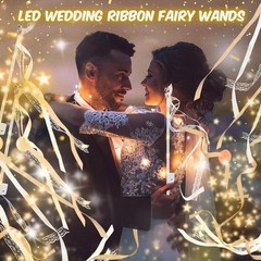 Magical 58 PCS Silk Fairy Wands with Lights & Ribbons for Unforgettable Events