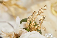 Champagne Boutonniere for Men Wedding, Set of 6, Groom and Best Man Boutonnie…