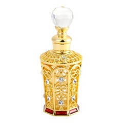 Yetaha Vintage Refillable Empty Perfume Bottles, Jeweled 0.4 Ounces, Golden