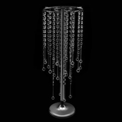10pcs Crystal Flower Stand Silver Table Centerpieces for Wedding Party Decor