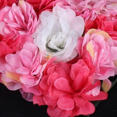 6pcs Artificial Flower Wall Panel Artificial Rose Red Flower Wall Decor 60*40cm