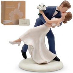 Storieme Wedding Cake Topper Decoration: Bride and Groom 4.7 inches, White