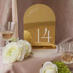 Beautiful Gold Wedding Table Numbers with Stands – Elegant Double Sided 5X7 Inch