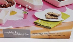 Weddingstar Love Plates Set 4 White Ceramic Candy Dishes Wedding Bridal Shower
