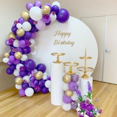 BAUANOOY Purple and Gold balloons, 60pcs 12 Inch 12 inches,