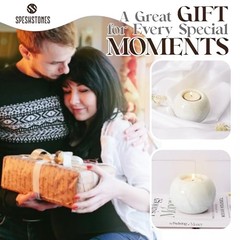 Marble Tealight Candle Holder 3.5 Inch White Gifts, Stone Holders 3.5 inches