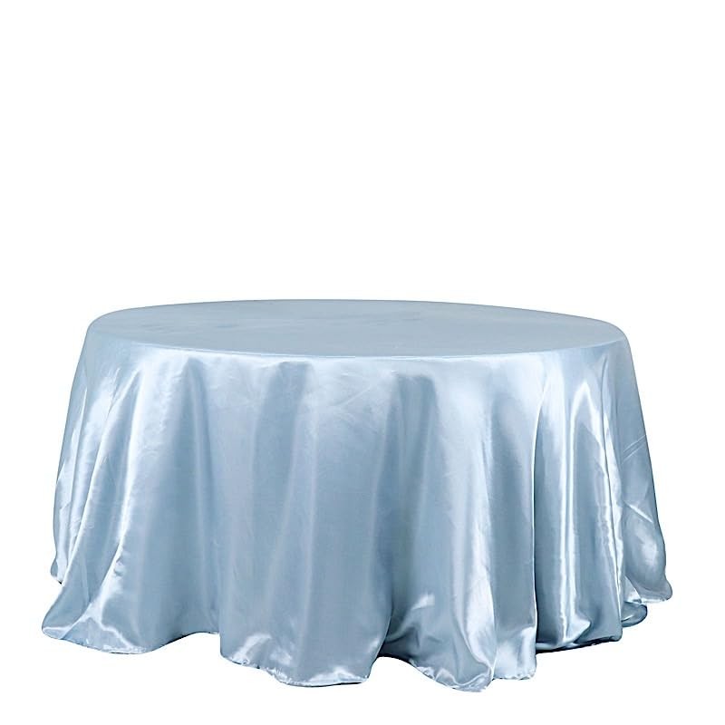 Balsa Circle 132 in Dusty Blue Satin Round 132″ (Round),