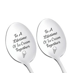 Couples Gifts Ice Cream Spoons for Him Her to a lifetime of ice cream spoon