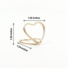 10 Gold 1″ Metal Table Number Sign Holders Heart PLACE CARD STANDS Party Events