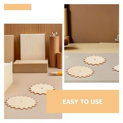 45pcs Wooden Gears Unfinished Cutouts Craft Supplies For Diy Projects Painting
