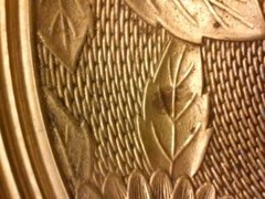 Brass Pedestal Wedding Vase/Fruit Bowl Compote Chrysanthemum