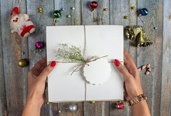 White Gift Boxes (Pack of) Size 8x8x4 Inches, Thick Paper Boxes with Lids, 10