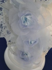 New Vintage Wilton «Lacy Elegance » Wedding Cake Top, blue , 109-2004