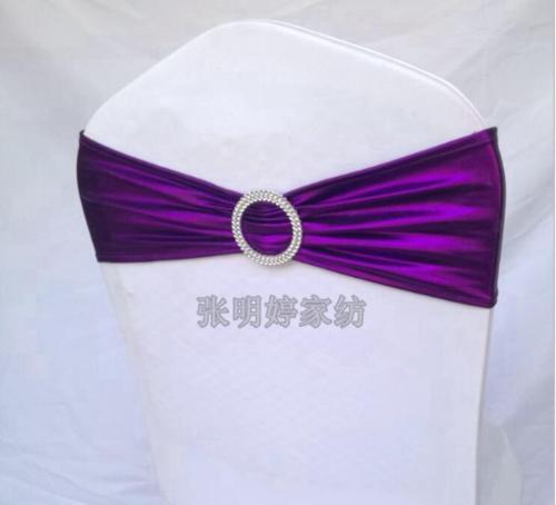 10 Metallic Spandex Chair Band for Folding Banquet Universal Chair Covers