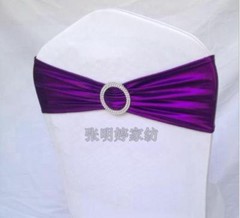 10 Metallic Spandex Chair Band for Folding Banquet Universal Chair Covers