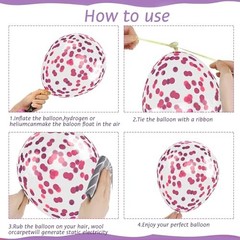 Purple and Pink Balloons – 50Pcs 12“ Metallic Confetti Latex Purple Pink