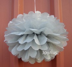 12x light pink grey white tissue paper pom pom lanterns wedding party decoration