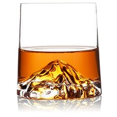 Stemless Wine Glasses Set of 2,8.5 oz Mountain Crystal 2 Count (Pack of 1)