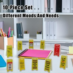 10 Pack Note Holder Clips Funny Sticky (12 x 18) inch, Yellow