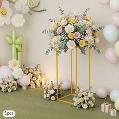 5Pcs Metal Flower Stands Wedding Flower Stand Rectangular Flower Display Rack